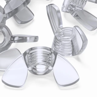 50x Clear Acrylic Plastic Butterfly Wing Nuts M6, Thumb Nuts