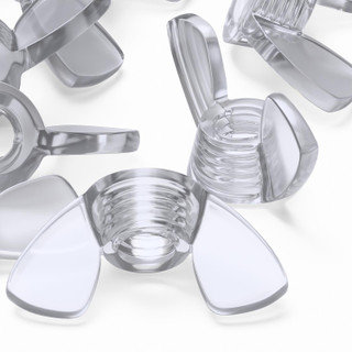 50x Clear Acrylic Plastic Butterfly Wing Nuts M6, Thumb Nuts