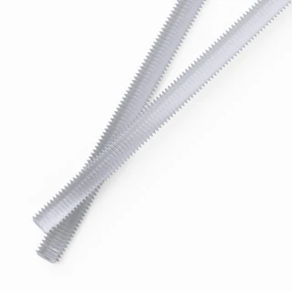 2x Clear Acrylic M10 x 500 mm Threaded Rods, Plastic Studding + 4 Nuts