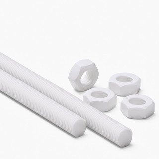 2x barre filettate in PTFE bianco M16 x 1000 mm + 4 dadi