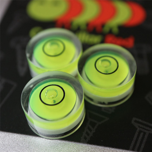 Acrylic 15mm Diameter Bullseye Spirit Bubble Level, Round, Circular, Green