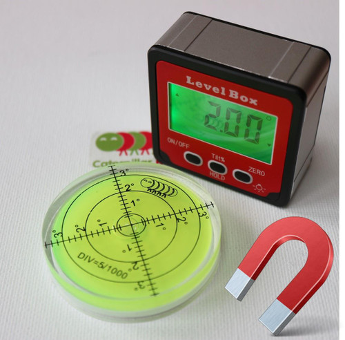 Magnetic Digital Angle Finder Protractor Inclinometer Bevel Box + Pouch