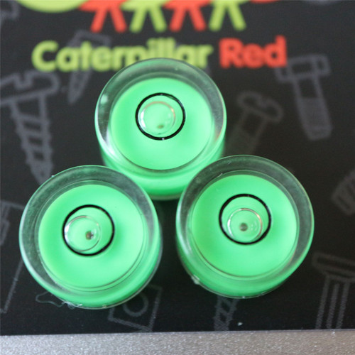 3x Acrylic 15mm Diameter Bullseye Spirit Bubble Level, Round, Green