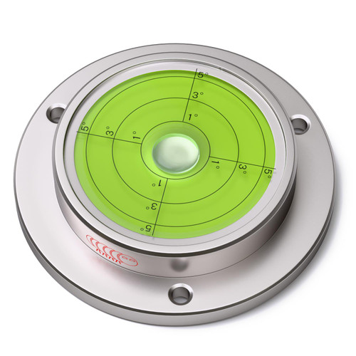 Metal Flanged 100mm Diameter Bullseye Spirit Bubble Level, Round, Green