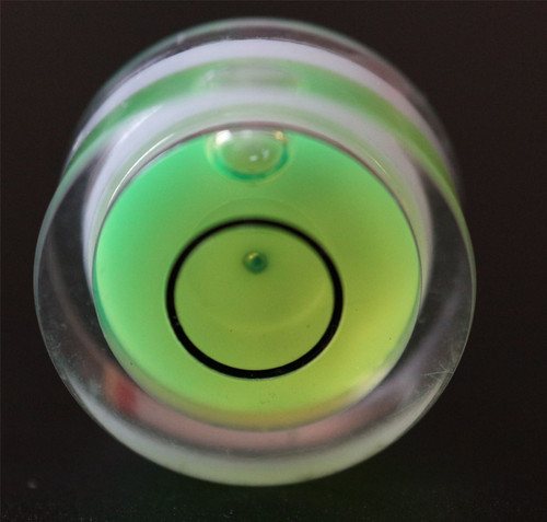 Livella a bolla circolare acrilica, verde, diametro 15 mm