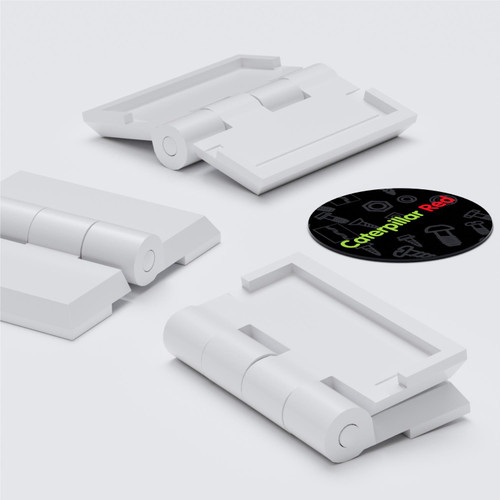 5x White Acrylic Piano Hinges 32mm x 38mm, Continuous Plastic Hinges