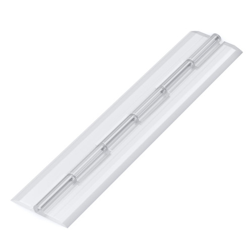 5x Clear Acrylic Piano Hinges 200mm x 42mm, Continuous Plastic Hinges