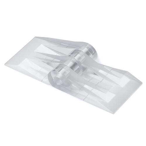 4x Clear Acrylic Micro Piano Hinges 39mm x 16mm, Continuous Plastic Hinges