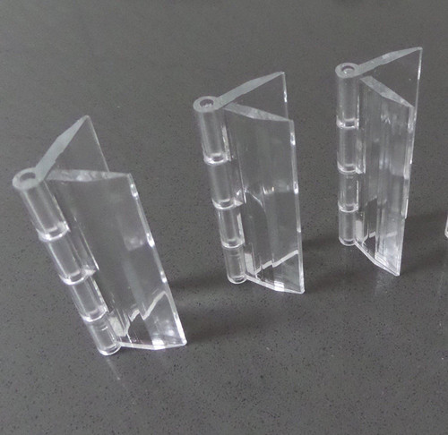 Pack of 3 Transparent Clear Plastic Acrylic 64mm Continuous Piano Hinge Hinges