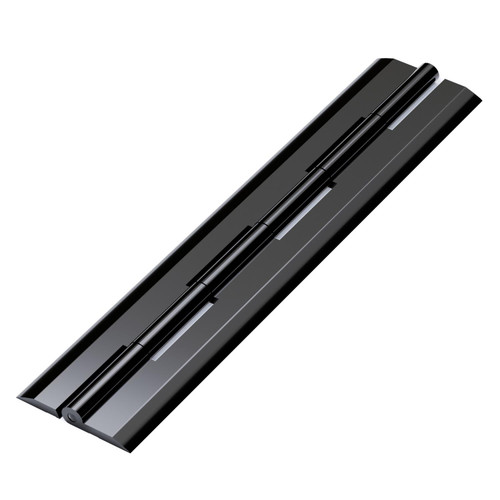 3x Black Acrylic Piano Hinges 200mm, Continuous Plastic Hinges