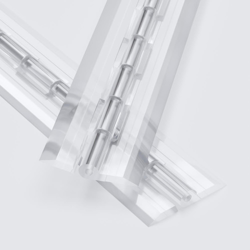 10x Clear Acrylic Piano Hinges 300mm, Continuous Plastic Hinges