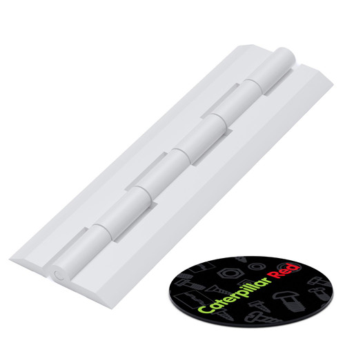 White Acrylic Piano Hinges 150mm, Continuous Plastic Hinges