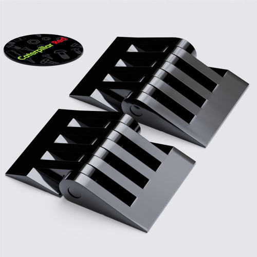2x Black Acrylic Monster Piano Hinges 33mm x 50mm, Continuous Hinges