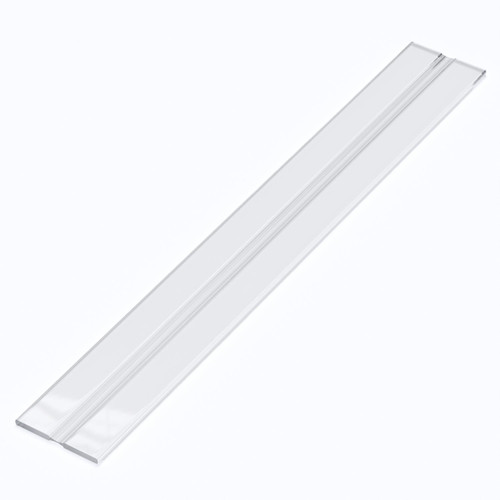 3x Clear 300mm Acrylic Low Profile Flexible Living Hinges, Continuous