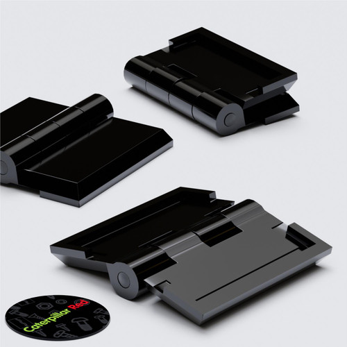 5x Black Acrylic Piano Hinges 32mm x 38mm, Continuous Plastic Hinges