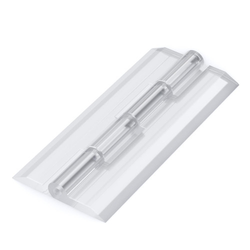 5x Clear Acrylic Piano Hinges 100mm x 45mm, Continuous Plastic Hinges