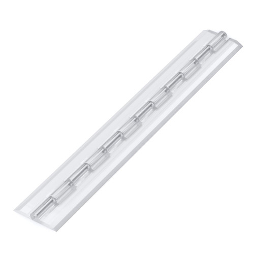 5x Clear Acrylic Piano Hinges 300mm x 45mm, Continuous Plastic Hinges
