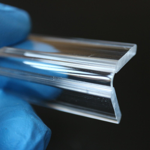 5x Clear 50mm Acrylic Low Profile Flexible Living Hinges, Continuous