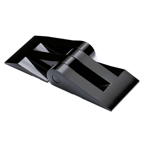 4x Black Acrylic Micro Piano Hinges 39mm x 16mm, Continuous Plastic Hinges