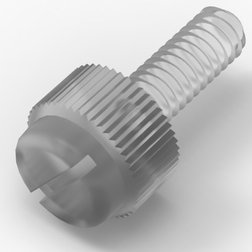 60x Clear Plastic Acrylic Thumbscrews, M4 x 12mm, slotted + knurled
