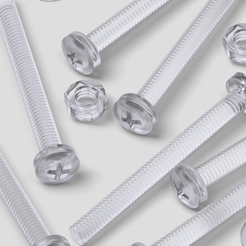 60x Clear Acrylic Pan Head Plastic Screws & Bolts M4 x 40 mm, Nuts & Washers
