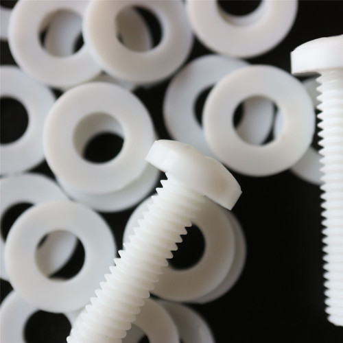 50x White, Pan Cross Head, (PP), M4 x 20mm, Plastic Bolts, Nuts & Washers -Screws