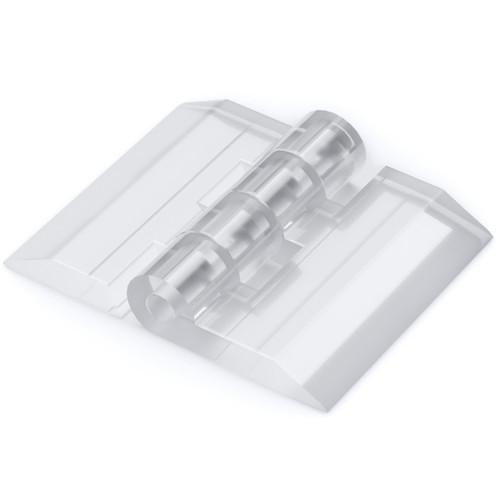 5x Clear Acrylic Piano Hinges 25mm x 32mm, Continuous Plastic Hinges