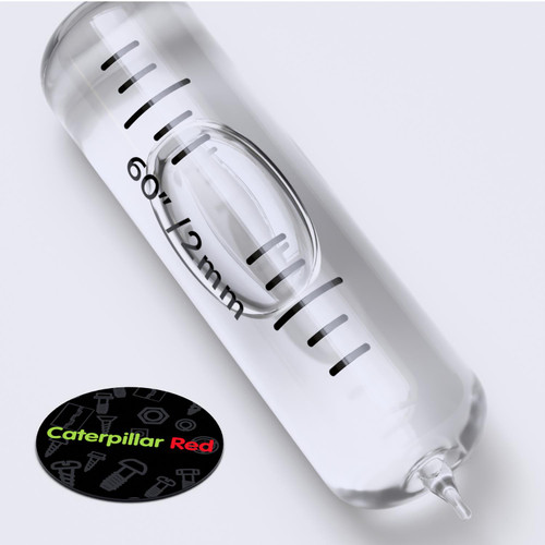 Replacement Level Glass Vial, With Nib, 35mm x 10mm - Clear