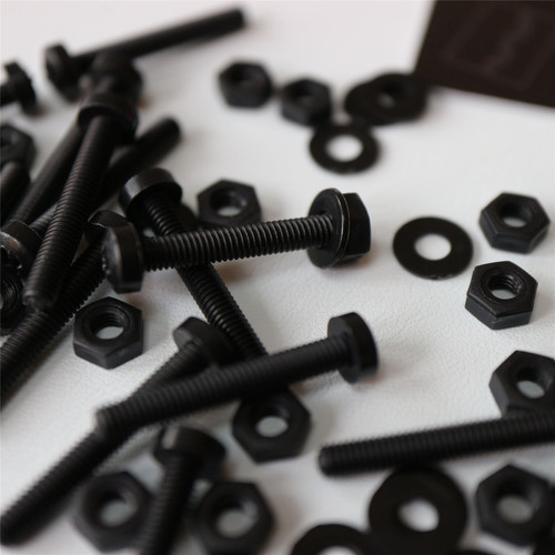 20x Black Pan Head, (PP), M3 x 20mm, Plastic Bolts, Nuts & Washers - Screws