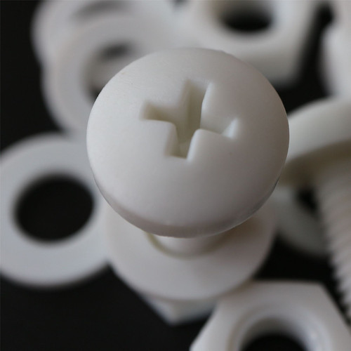 20x White Pan Head, (PP), M8 x 20mm, Plastic Bolts, Nuts & Washers - Screws
