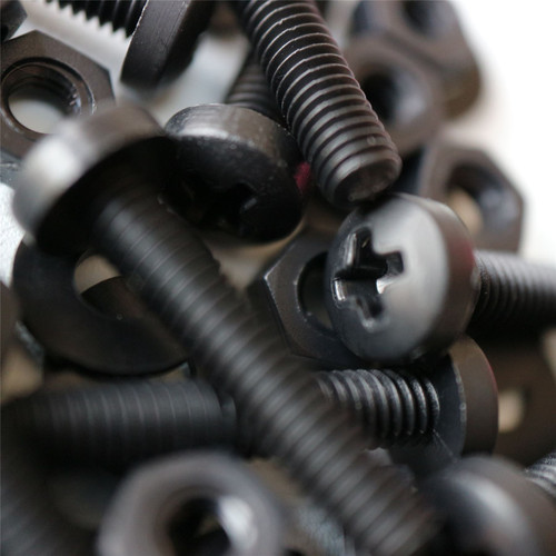 20x Black Pan Head, (PP), M4 x 20mm, Plastic Bolts, Nuts & Washers - Screws