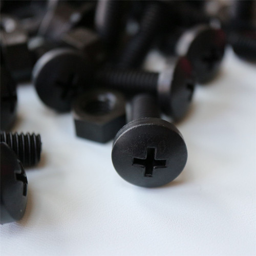 20x Black Pan Head, (PP), M8 x 20mm, Plastic Bolts, Nuts & Washers - Screws