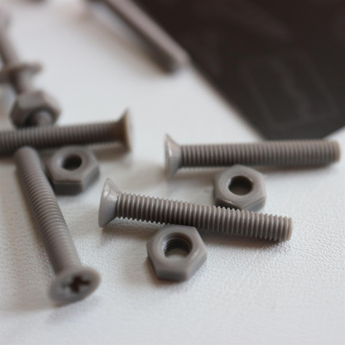 20x Grey, Countersunk Cross Head, (PP), M3 x 20mm, Plastic Bolts, Nuts & Washers - Screws 20x Grey, Countersunk Cross Head, (PP), M3 x 20mm, Plastic Bolts, Nuts & Washers - Screws