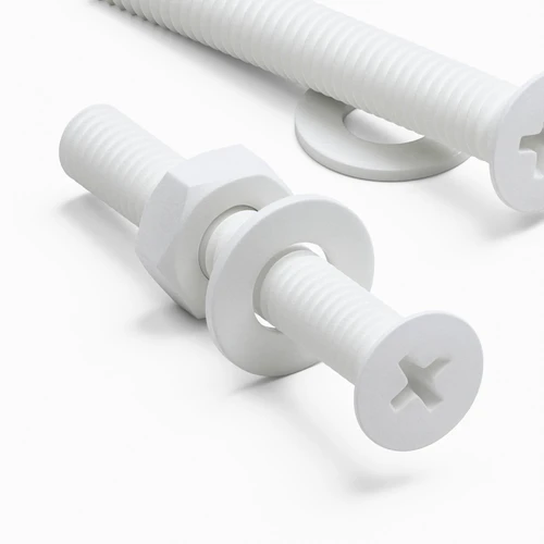20x White PP Countersunk Plastic Screws & Bolts M3 x 20 mm, Nuts & Washers