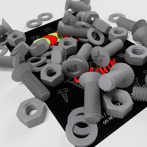 20x Grey, Countersunk Cross Head, (PP), M8 x 20mm, Plastic Bolts, Nuts & Washers - Screws