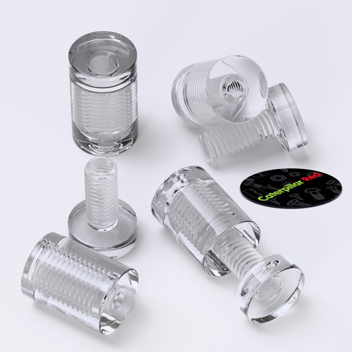 4x Clear Acrylic Standoffs 19x25mm, Sign Spacers, Wall Mount Panel Supports