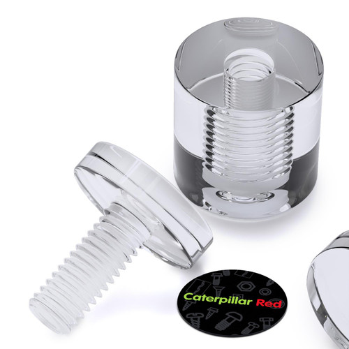 4x Clear Acrylic Standoffs 25x25mm, Sign Spacers, Wall Mount Panel Supports