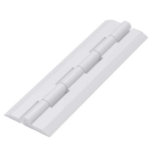3x White Acrylic Piano Hinges, 150mm