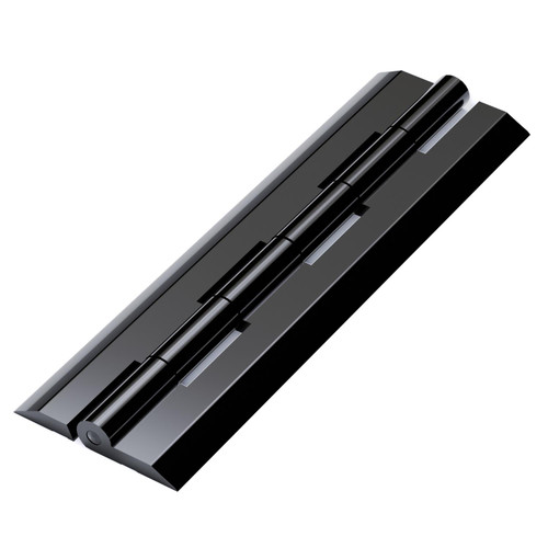 3x Black Acrylic Piano Hinges 150mm, Continuous Plastic Hinges