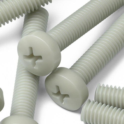 50x Glass Filled Nylon Pan Head Machine Screws M3 x 20mm, Nuts & Washers
