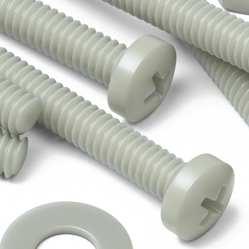 50x Glass Filled, Pan Head, M2 x 16mm, Plastic Nuts, Bolts & Washers, Super Nylon Screws