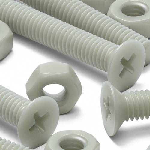 50x Glass Filled, Countersunk Head, M2 x 16mm, Plastic Nuts, Bolts & Washers, Super Nylon Screws