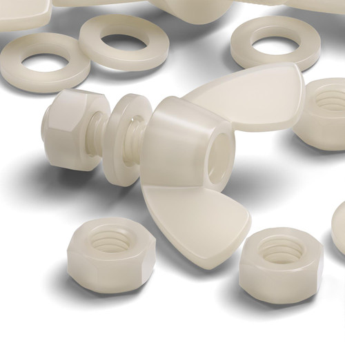 50x Nylon, Wing Nut Thread, M6 x 15mm, Butterfly Screws, Nuts & Washers