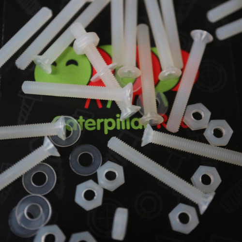 50x Nylon, Countersunk Cross Head, M3 x 25mm, Plastic Bolts, Nuts & Washers - Screws