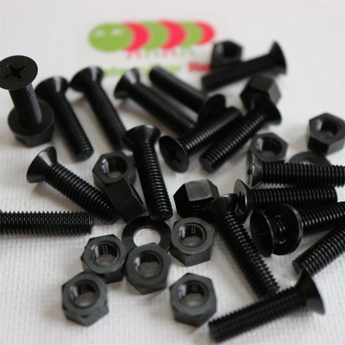 50x Black Nylon, Countersunk Cross Head, M5 x 20mm, Plastic Bolts, Nuts & Washers - Screws 50x Black Nylon, Countersunk Cross Head, M5 x 20mm, Plastic Bolts, Nuts & Washers - Screws