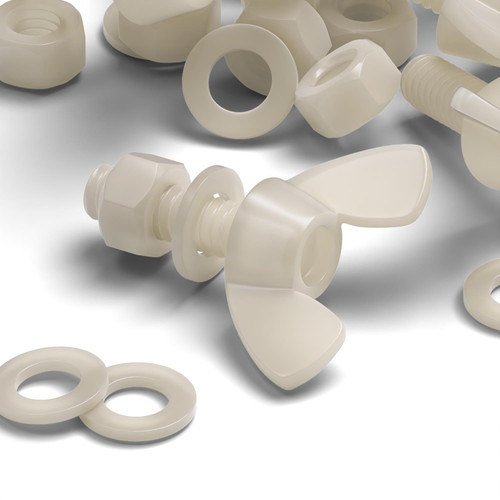 50x Nylon, Wing Nut Thread, M5 x 16mm, Butterfly Screws, Nuts & Washers