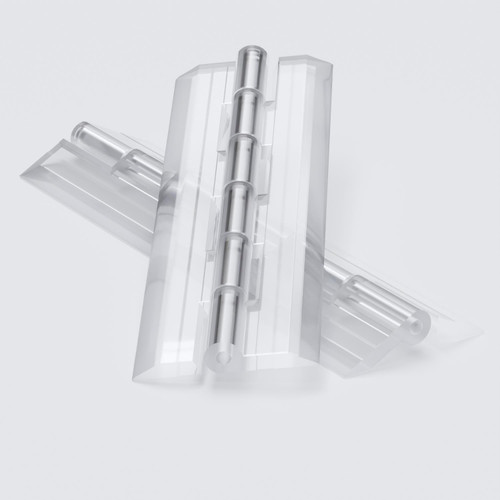 5x Clear Acrylic Hinges, 150mm, Piano Hinges