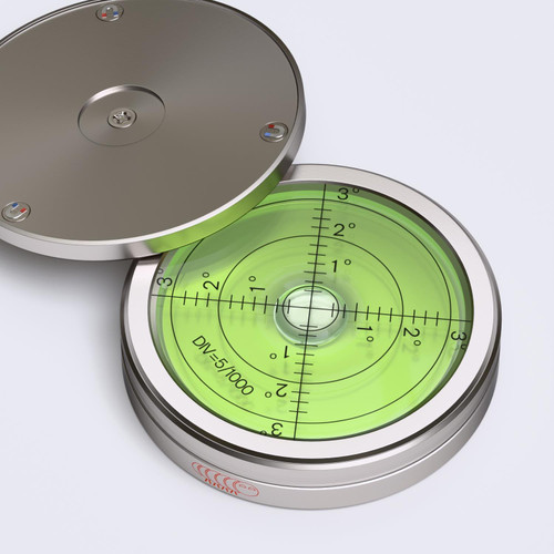 Metal 70 mm Diameter Bullseye Spirit Bubble Level, Round, Circular, Green