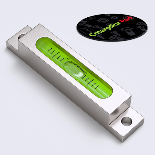Metal Precision Level Glass Vial, Spirit Bubble Level, 79mm - Green