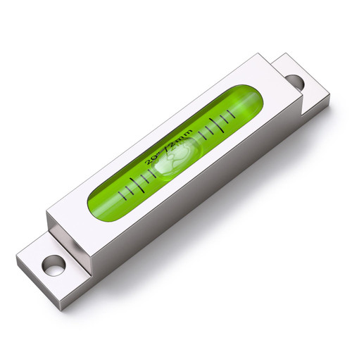 Metal Precision Level Glass Vial, Spirit Bubble Level, 79mm, Green